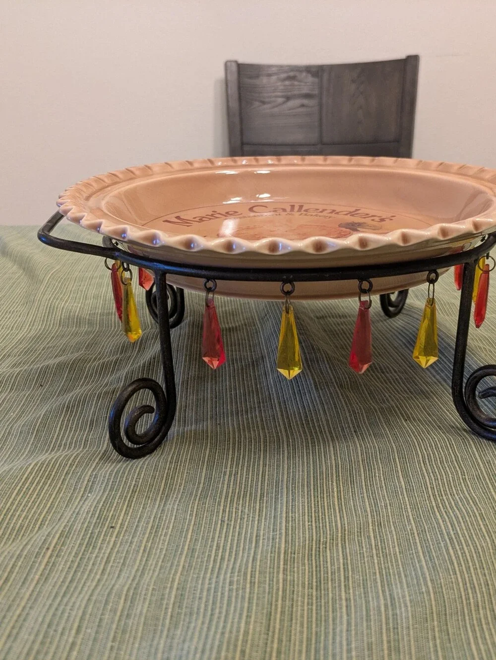Wrought Iron Stand For Pie Plates/Cake Pan - 9